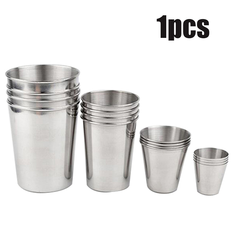 Korean Tea Set - Stainless Steel Metal Cup Beer Cups