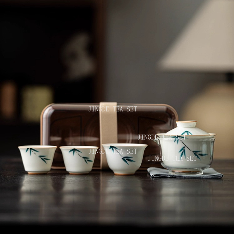 Korean Tea Set - Portable Ceramic Tea Pot and Cup