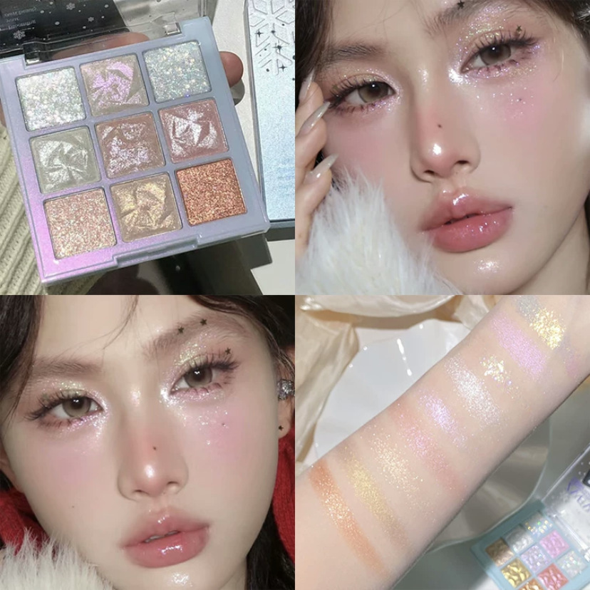 9Color Eyeshadow Palette Rose  - огляд і ціна Korean Tea Set