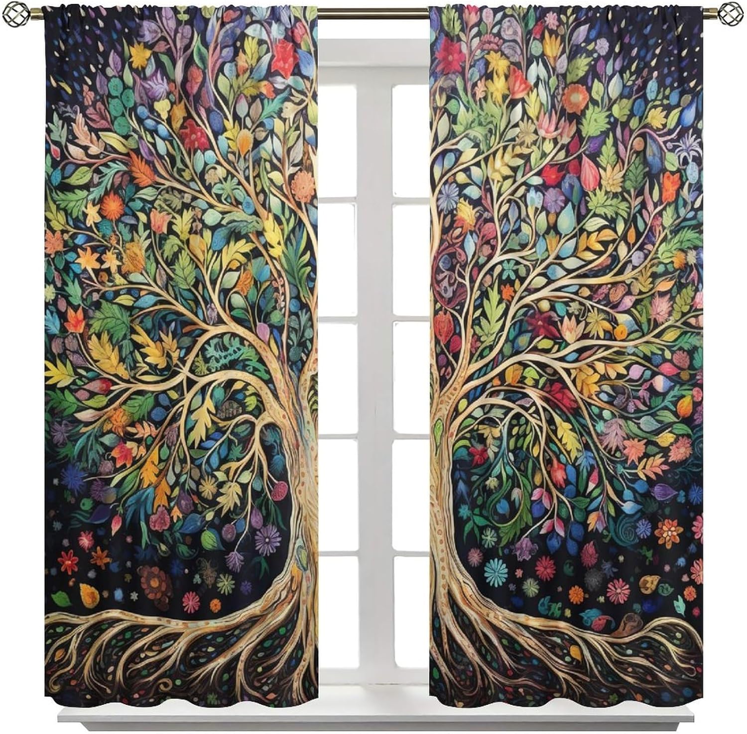 Tree of Life Curtains, Fantasy - огляд і ціна Korean Arts And Lifestyle