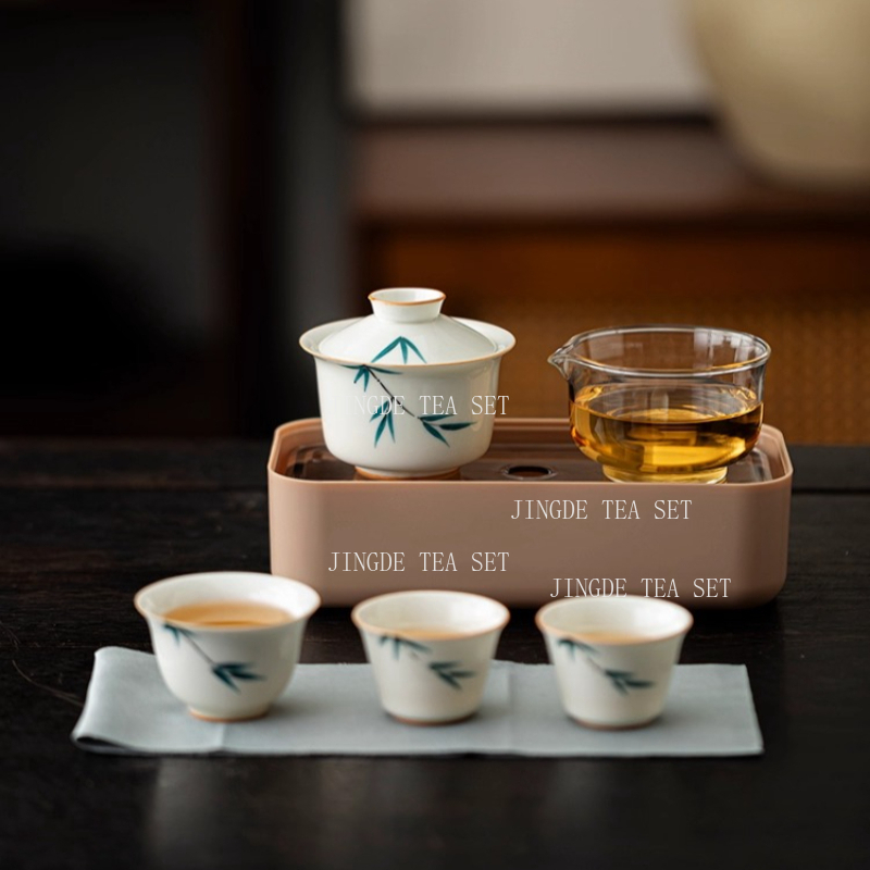 Portable Ceramic Tea Pot and C - огляд і ціна Korean Tea Set