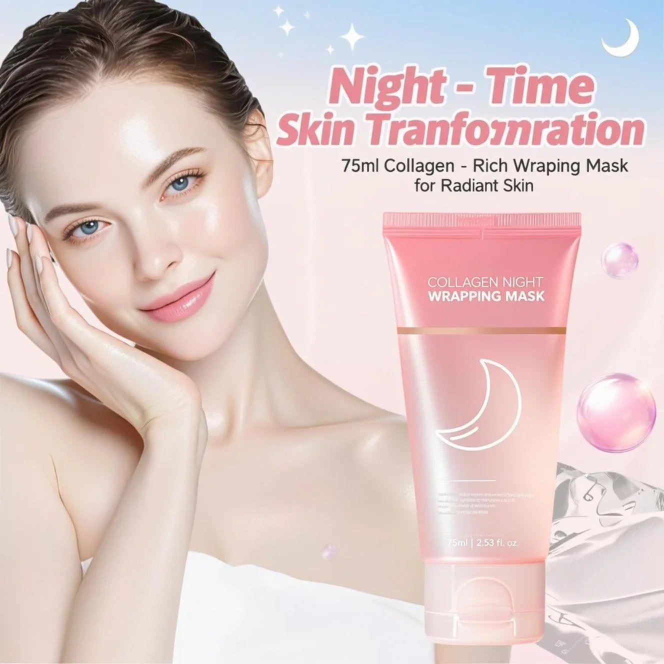 Collagen Night Wrapping Mask 7 - огляд і ціна Sleeping Pack Overnight