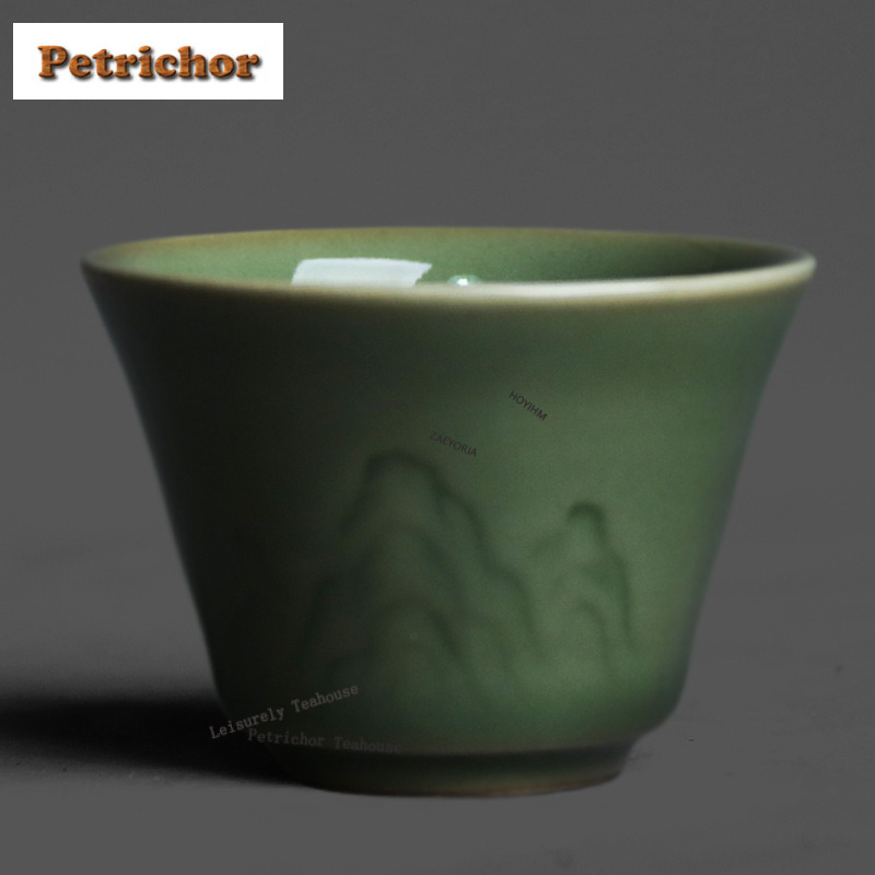50ml Yue Kiln Celadon Relief T - огляд і ціна Celadon Ceramic Cup