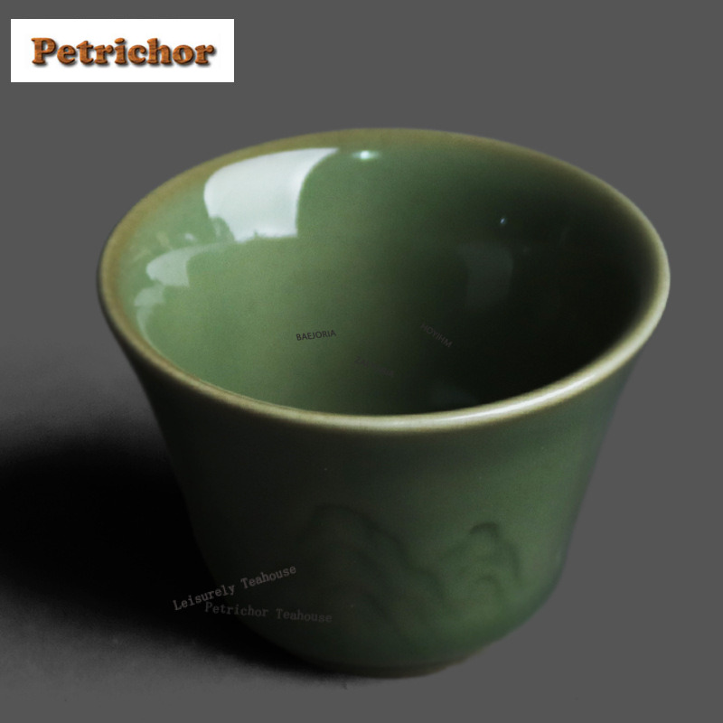 50ml Yue Kiln Celadon Relief T - огляд і ціна Celadon Ceramic Cup