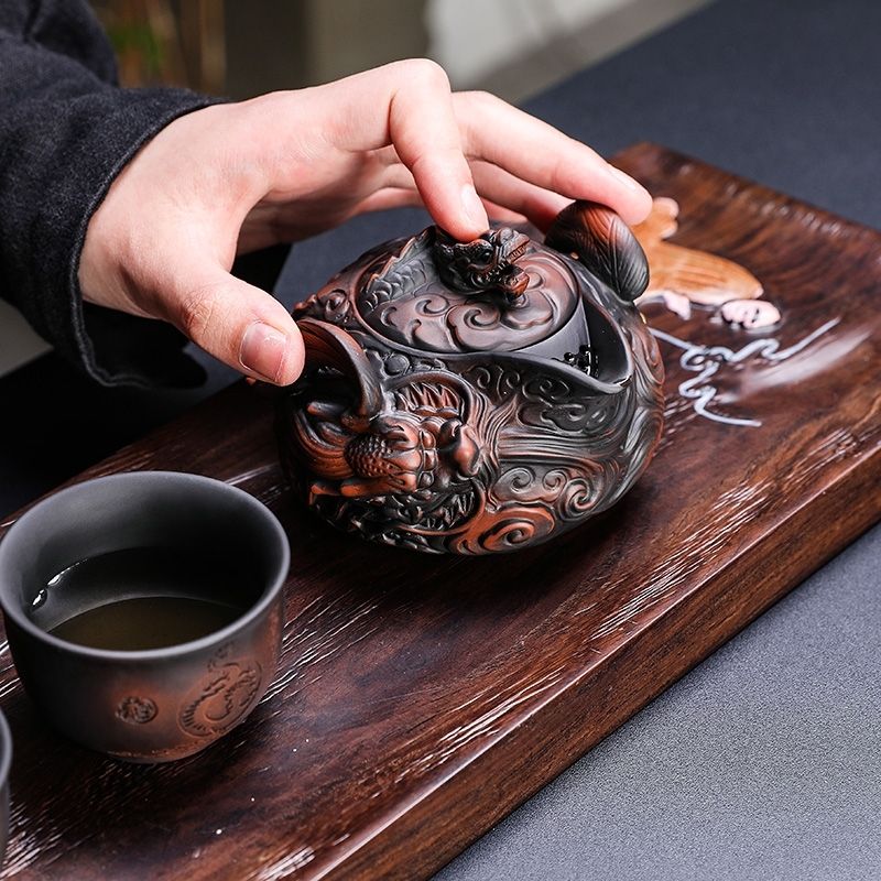 Chinese purple pottery handmad - огляд і ціна Korean Tea Set