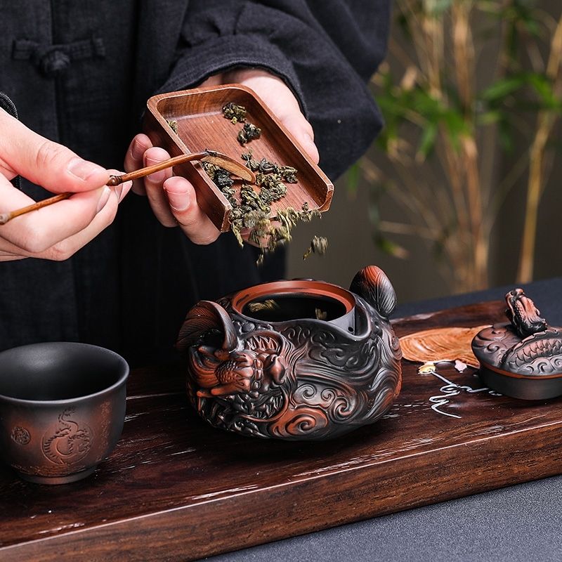 Chinese purple pottery handmad - огляд і ціна Korean Tea Set