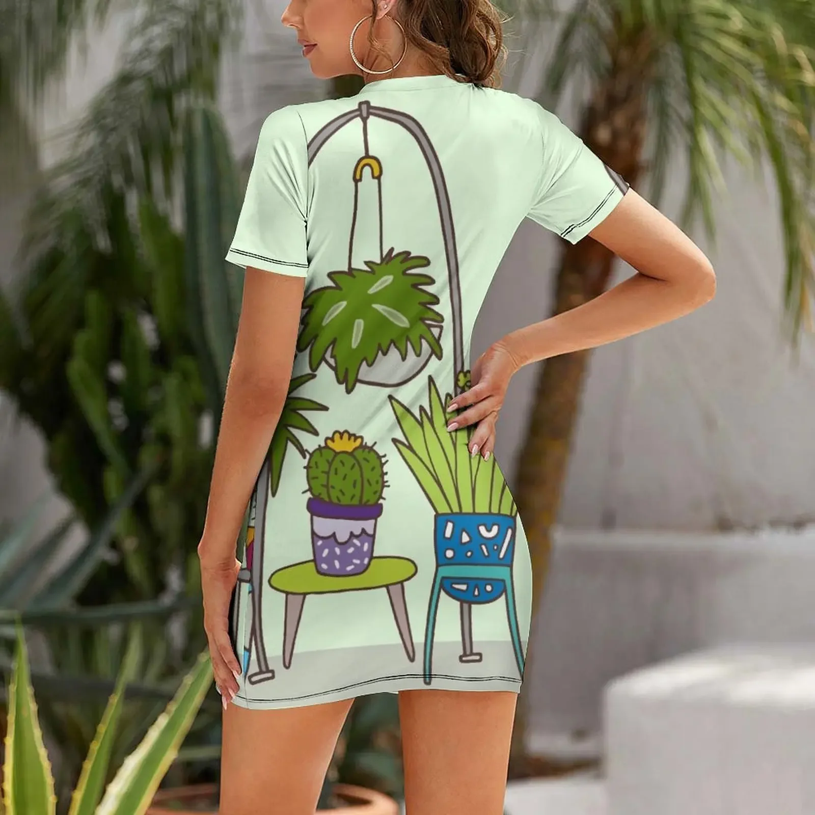 Plant life Short-Sleeved Dress - огляд і ціна Korean Lifestyle Trends