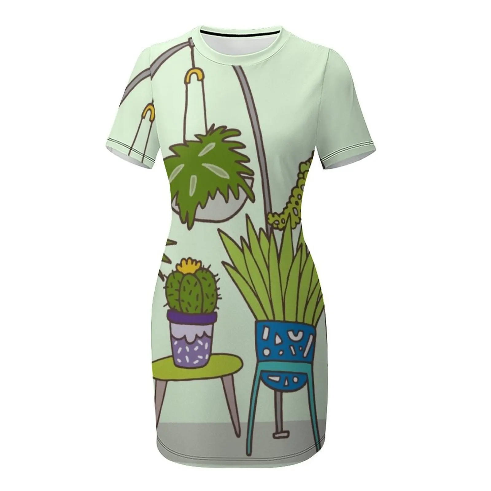 Plant life Short-Sleeved Dress - огляд і ціна Korean Lifestyle Trends